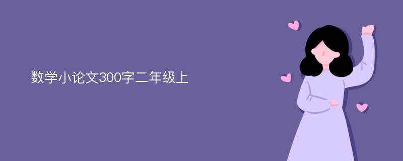 数学小论文300字二年级上